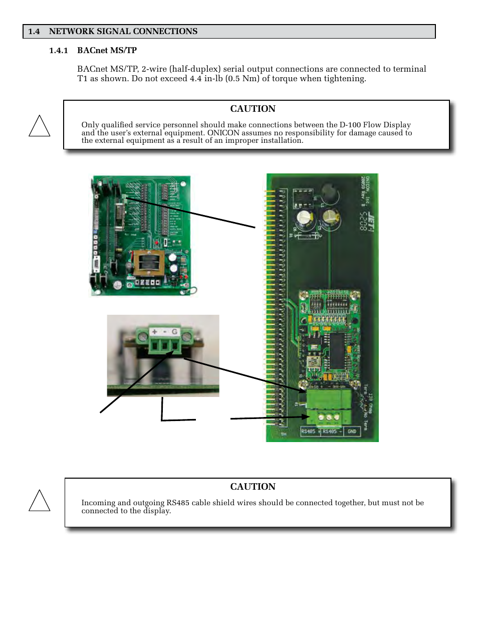 ONICON D-100 BACnet User Manual | Page 6 / 29