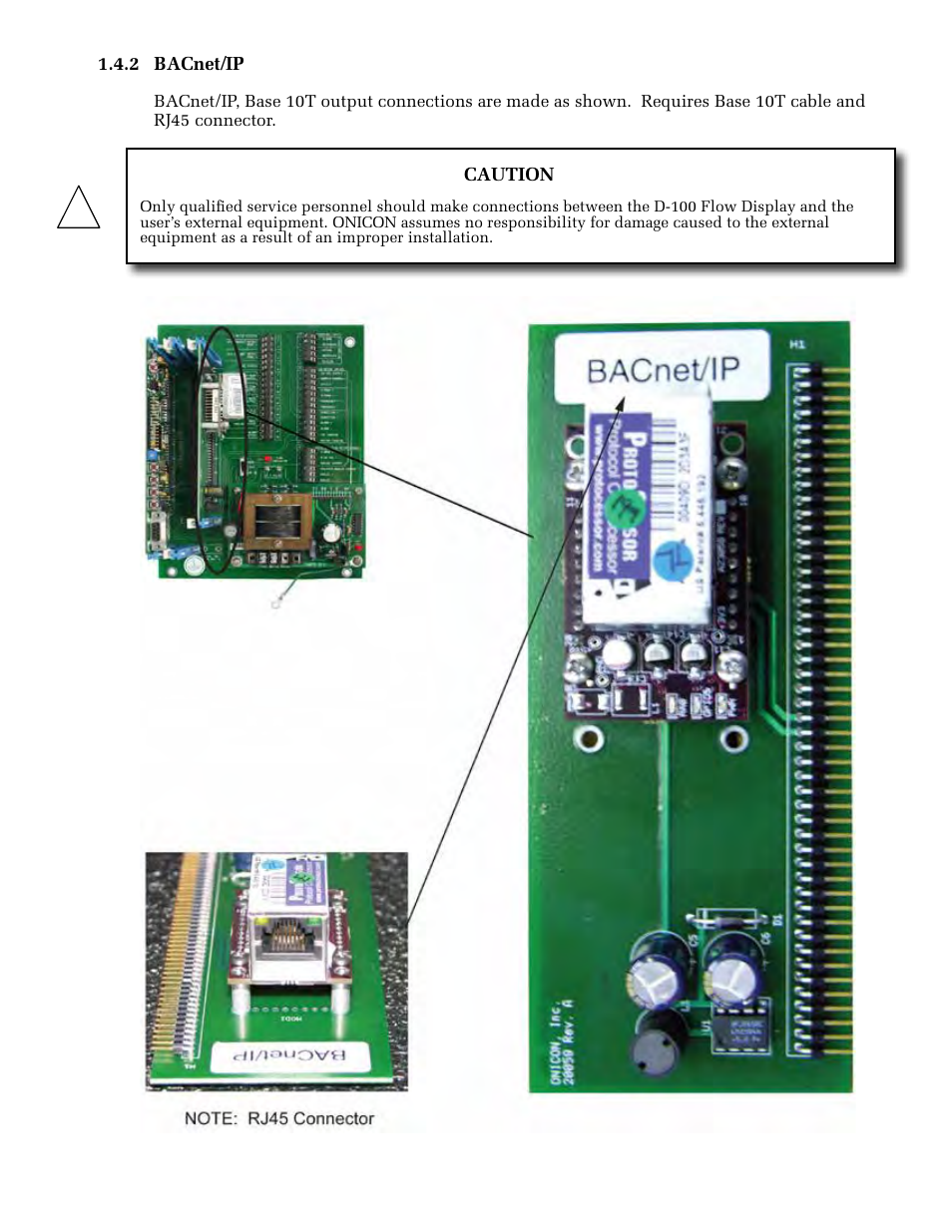 ONICON D-100 BACnet User Manual | Page 7 / 29
