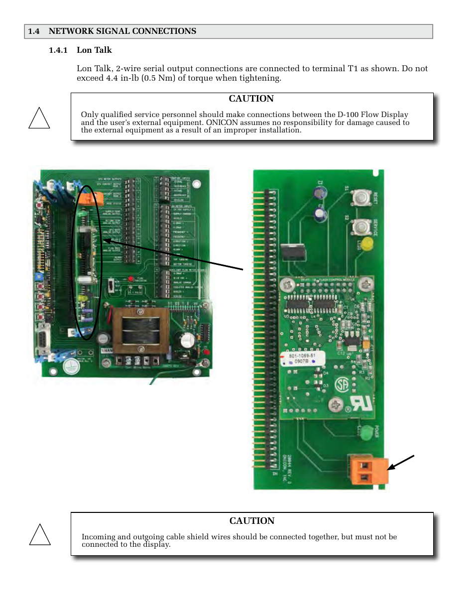 ONICON D-100 LonWorks User Manual | Page 6 / 20