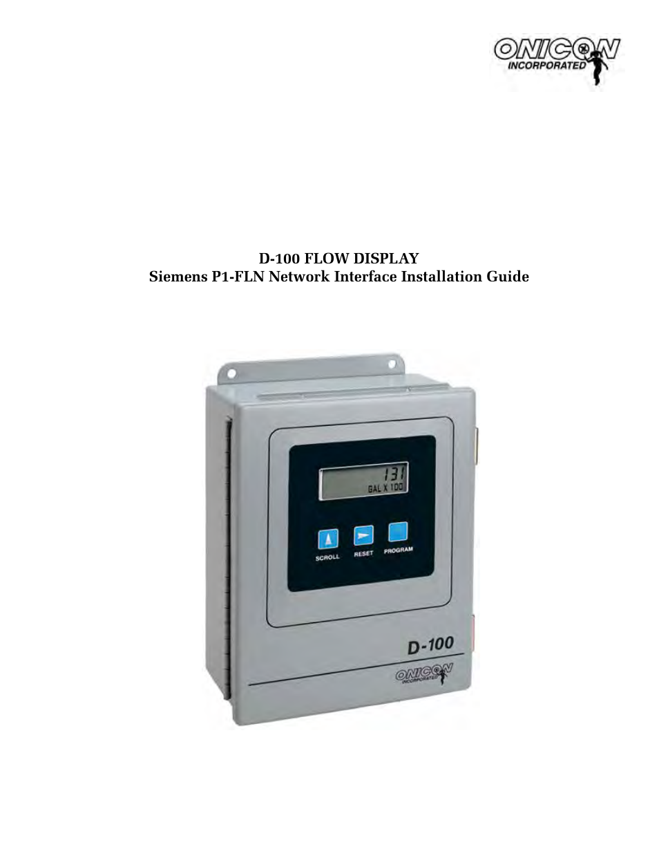 ONICON D-100 P1 User Manual | 19 pages