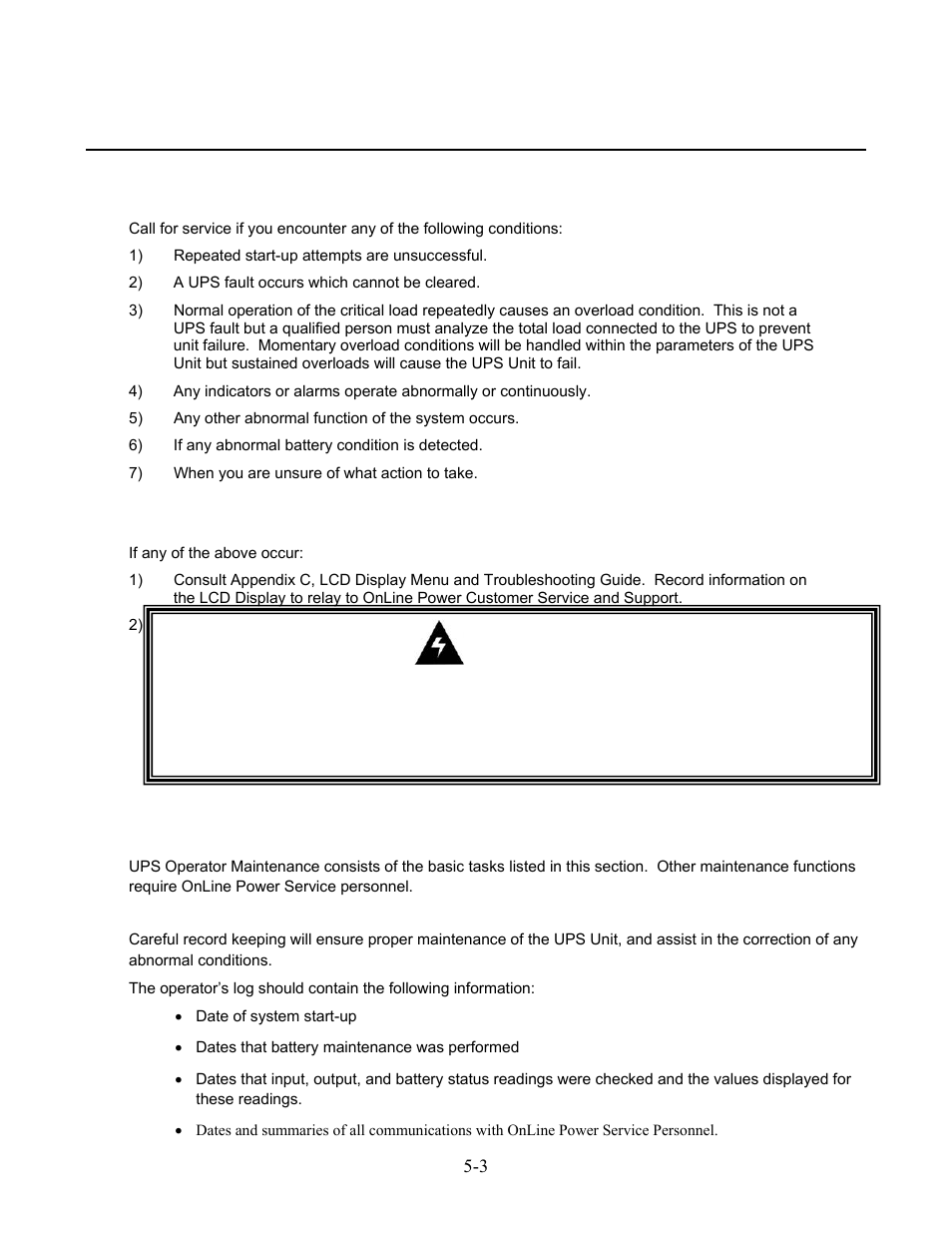 Danger, Online power | OnLine Power Protector 3 User Manual | Page 36 / 98