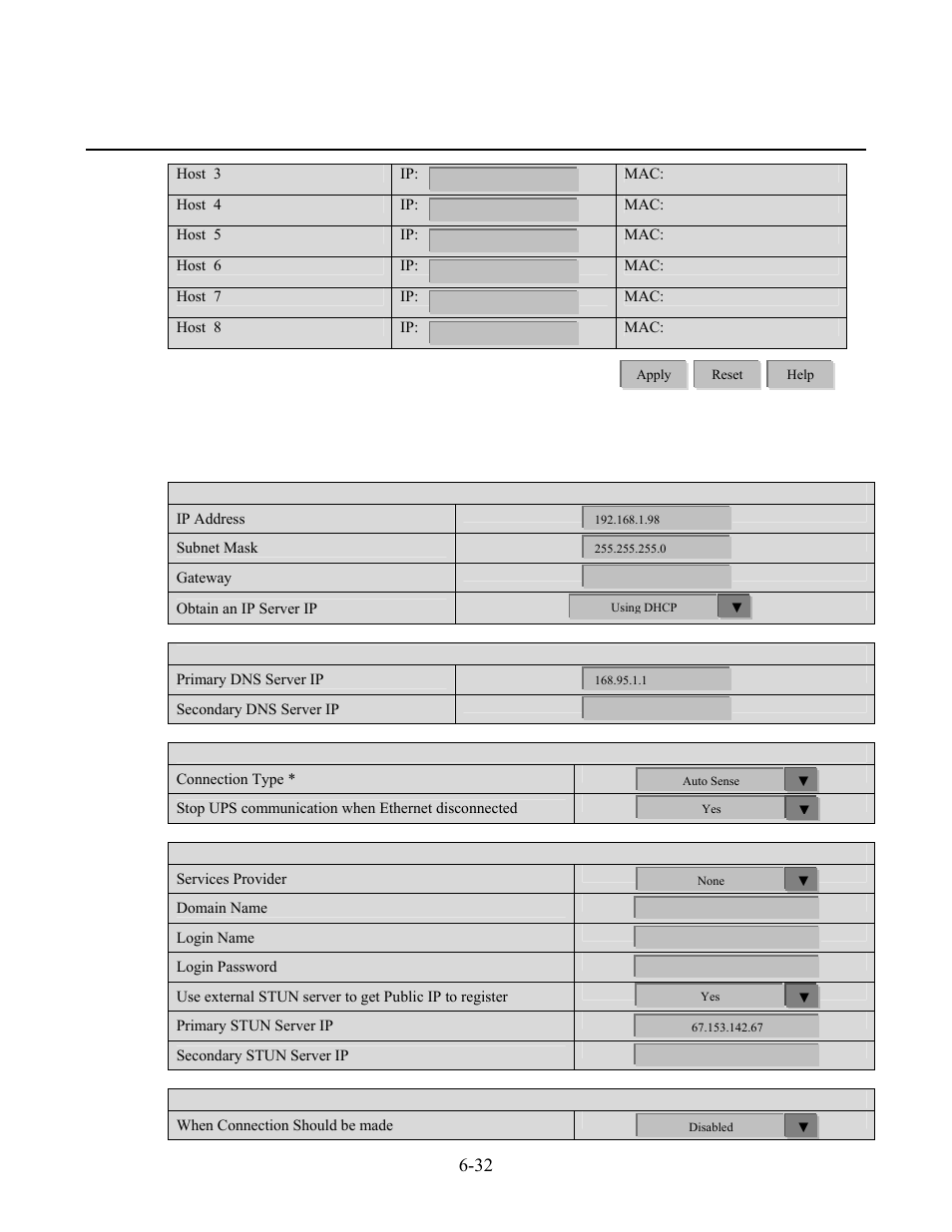 Online power, Network (sample display ) | OnLine Power Protector 3 User Manual | Page 71 / 98