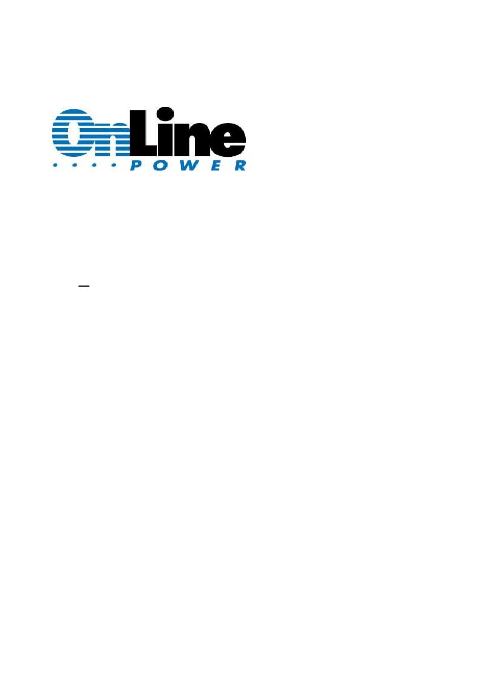 OnLine Power Power Wave 4 User Manual | 111 pages