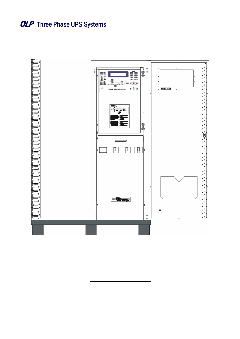 Three phase ups systems 1. system overview | OnLine Power Battery Backup System User Manual | Page 20 / 71
