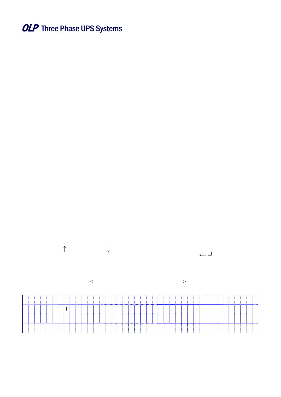 Three phase ups systems 5. lcd display | OnLine Power Battery Backup System User Manual | Page 48 / 71