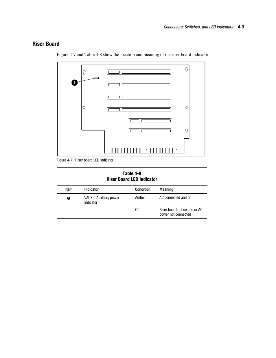 Riser board, Riser board -9 | Compaq PROLIANT ML370 User Manual | Page 131 / 152