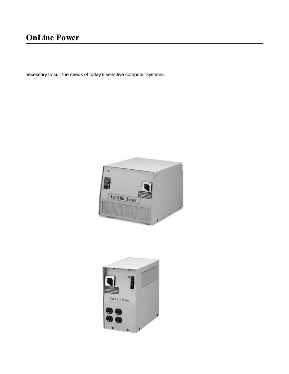 Online power | OnLine Power Constant Power 3 User Manual | Page 10 / 40