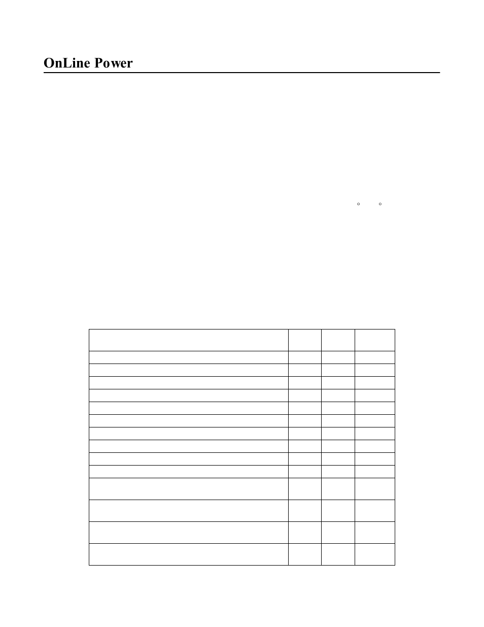 Online power | OnLine Power Constant Power 3 User Manual | Page 11 / 40