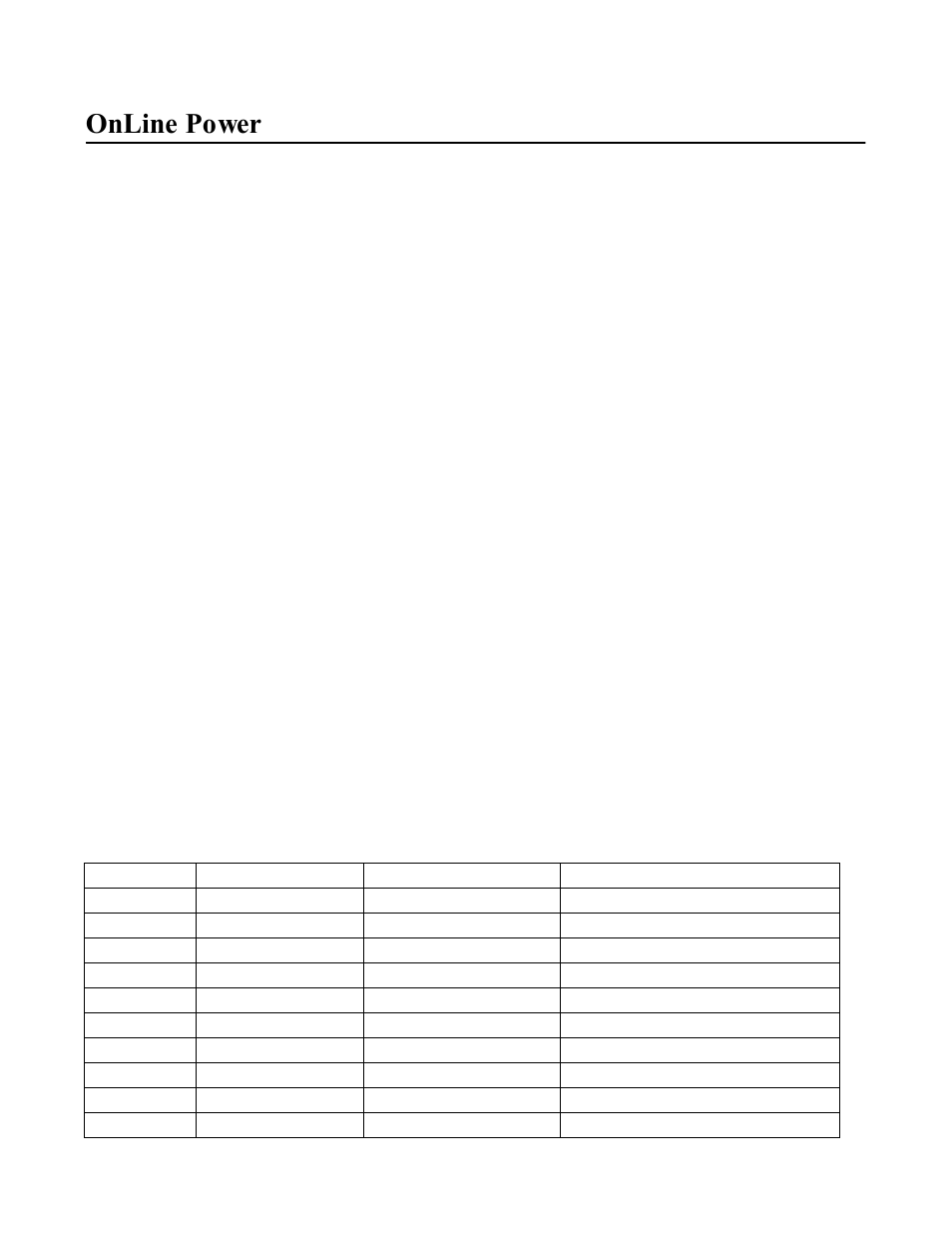 Online power | OnLine Power Constant Power 3 User Manual | Page 15 / 40