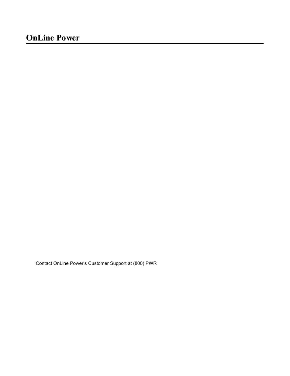 Online power | OnLine Power Constant Power 3 User Manual | Page 19 / 40