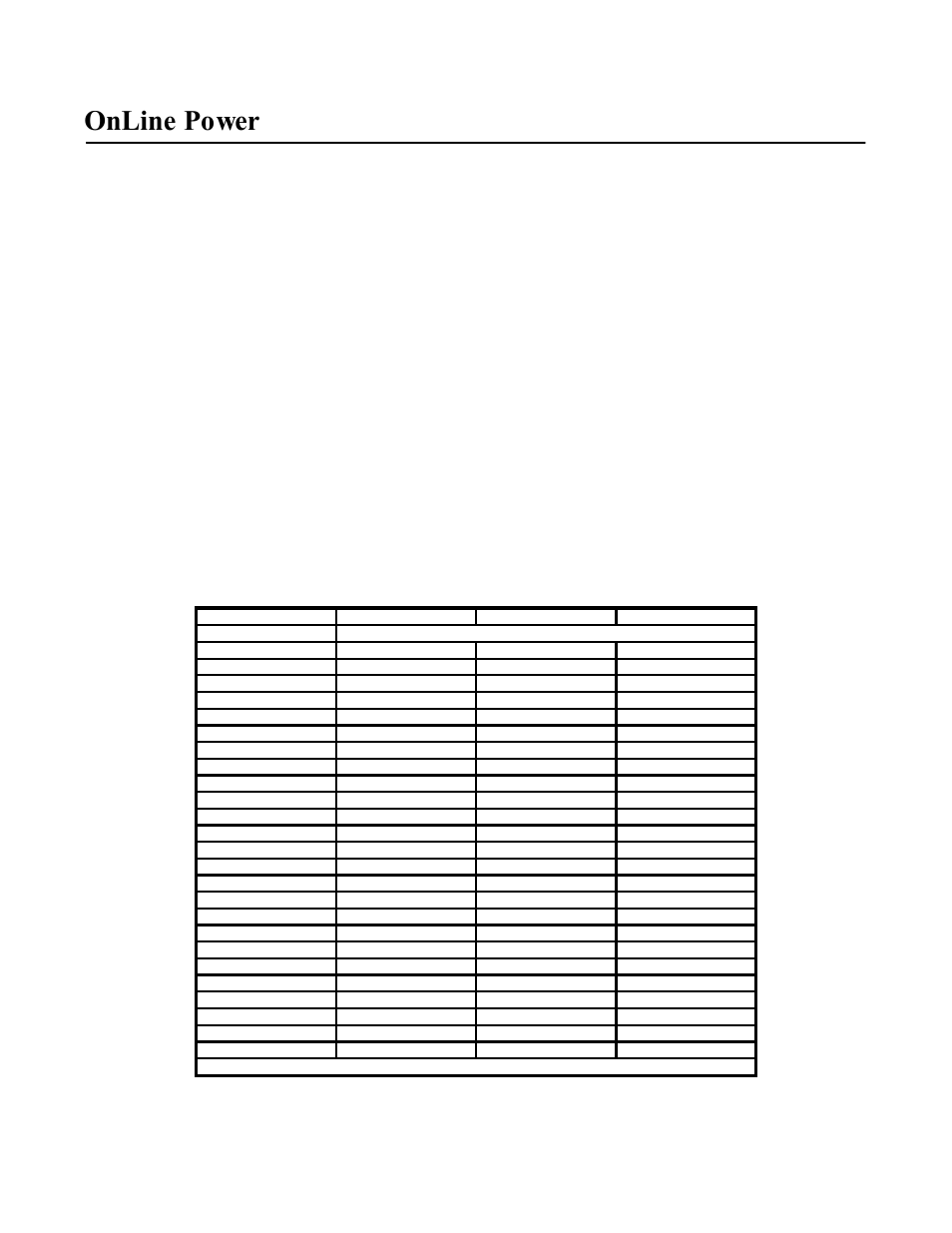 Online power | OnLine Power Constant Power 3 User Manual | Page 34 / 40