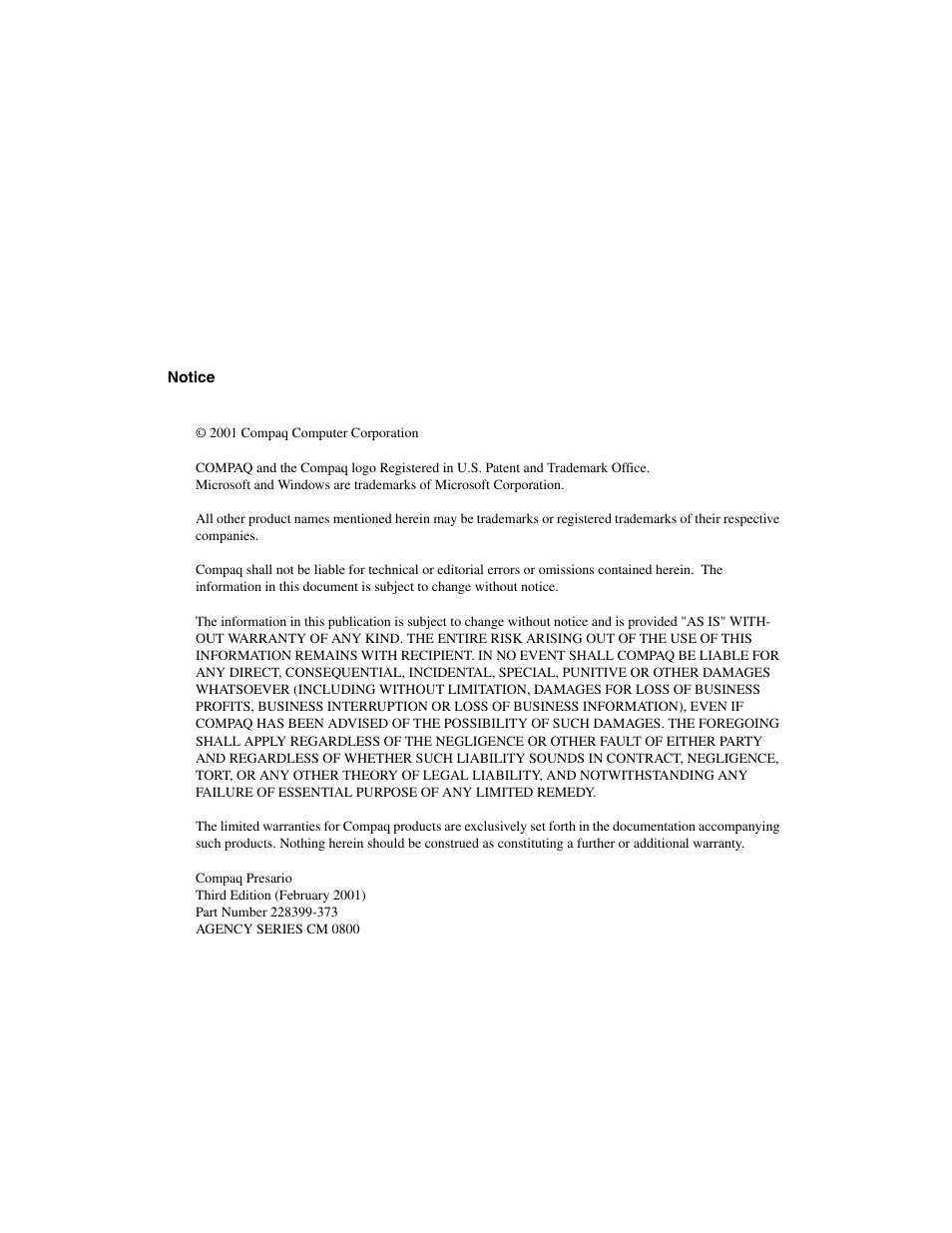 Compaq 228399-373 User Manual | Page 2 / 73