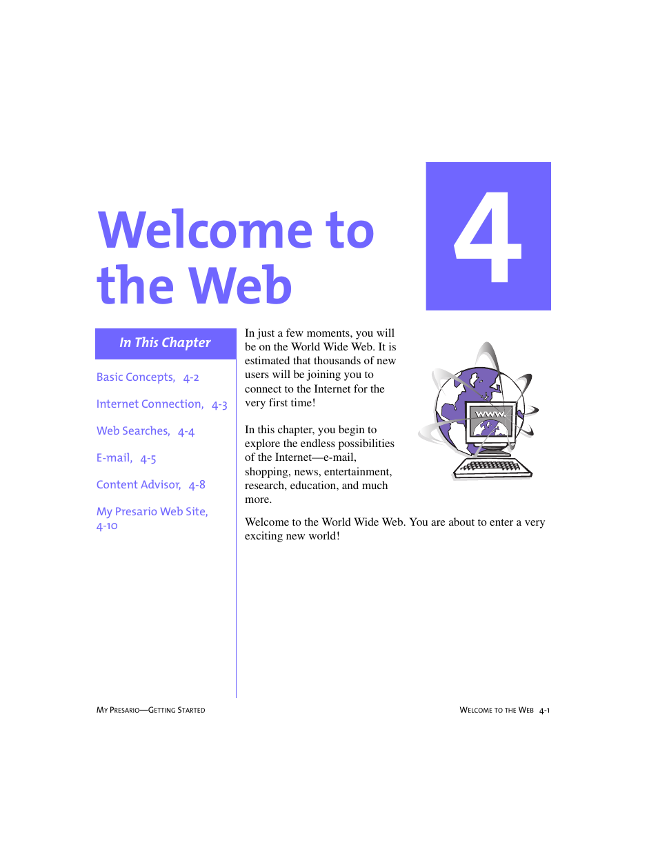 Welcome to the web, Ptttte, Ellllcccco | E tttto, O tttth | Compaq 228399-373 User Manual | Page 38 / 73