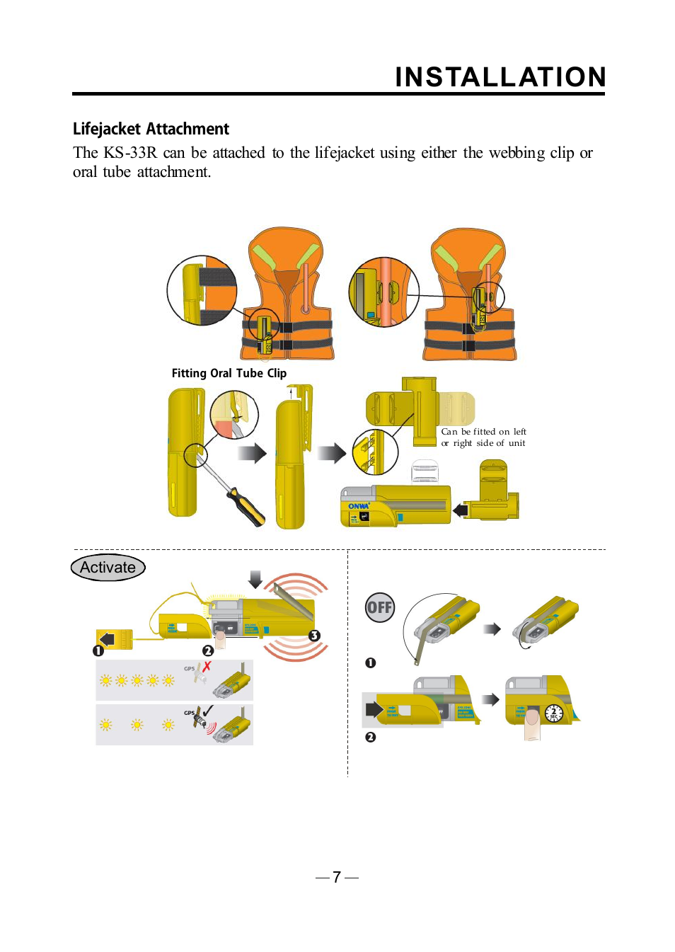 Installation | Onwa Marine Electronics KS-33R User Manual | Page 9 / 14