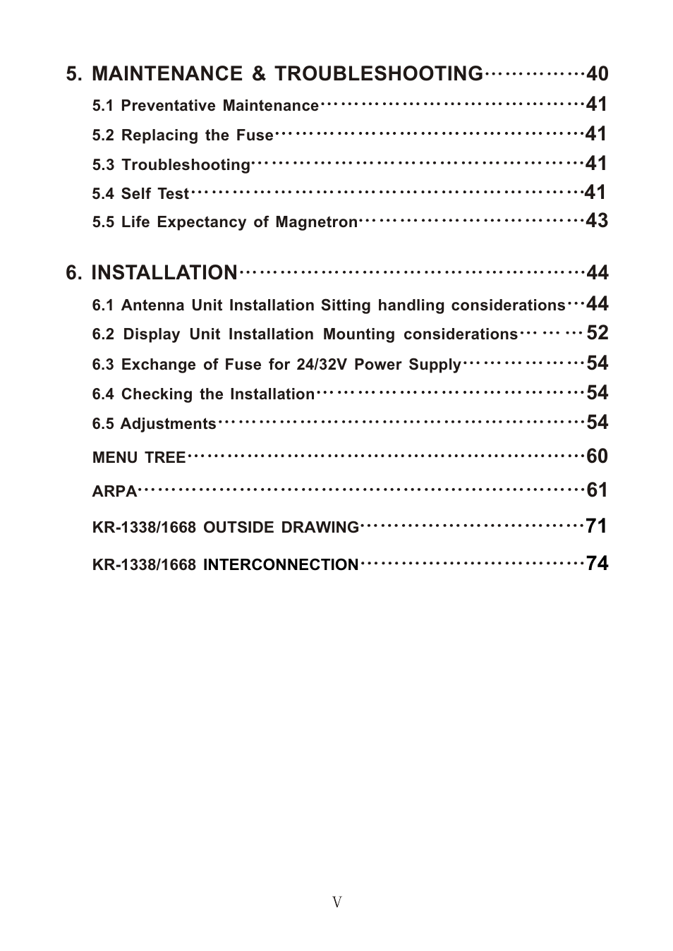 Ò³ãæ 7 | Onwa Marine Electronics KR-1338C v.1 User Manual | Page 7 / 87