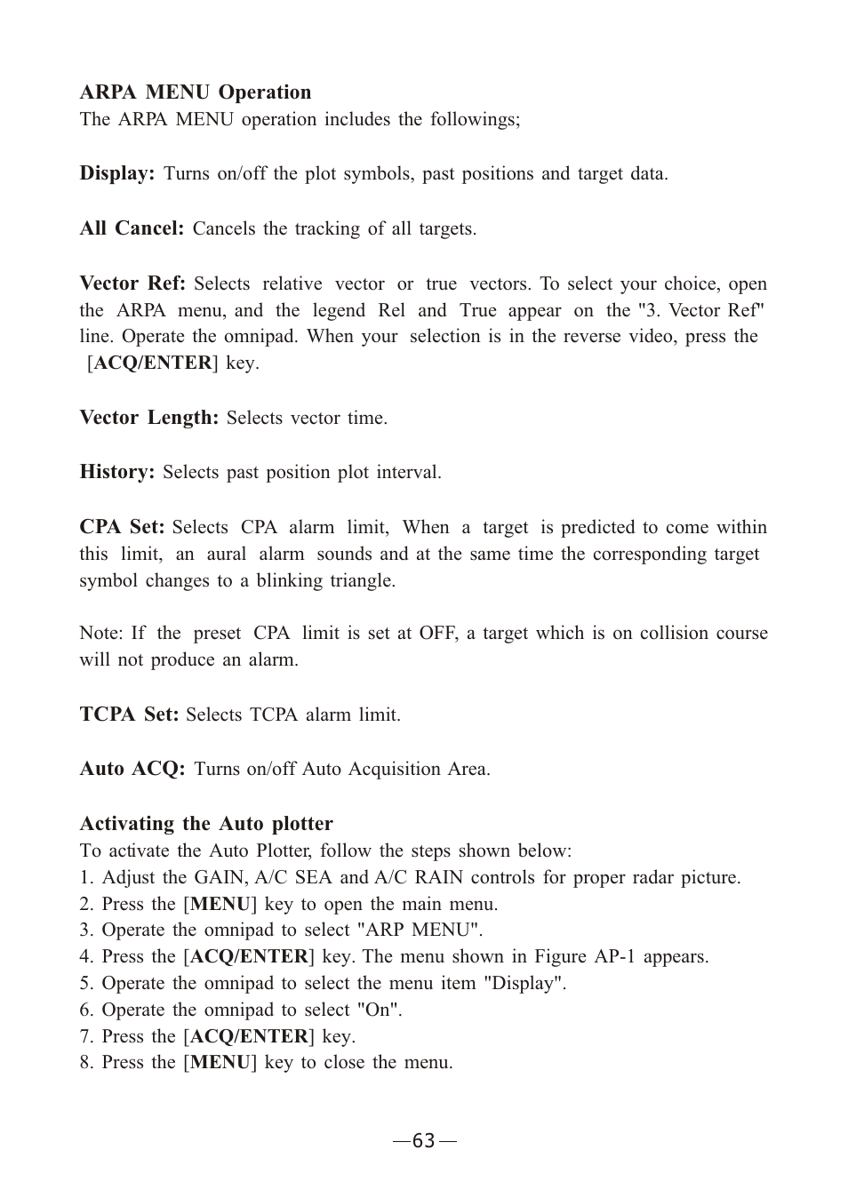 Ò³ãæ 70 | Onwa Marine Electronics KR-12X8 User Manual | Page 70 / 92