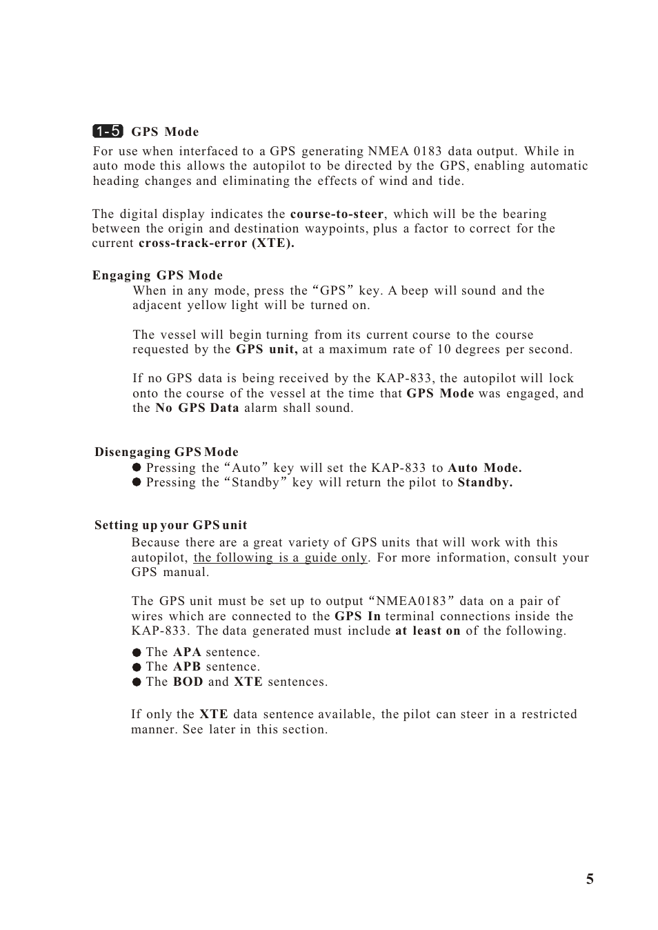 Ò³ãæ 10 | Onwa Marine Electronics KAP-833 User Manual | Page 10 / 37