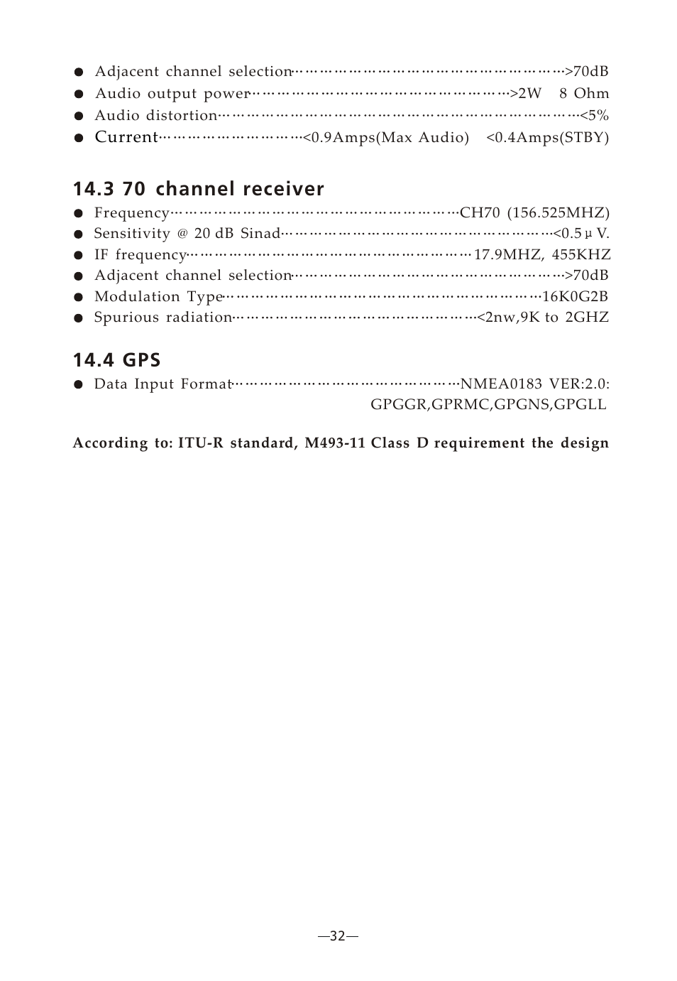 Ò³ãæ 36, 3 70 channel receiver, 4 gps | Onwa Marine Electronics KV-300 User Manual | Page 36 / 38