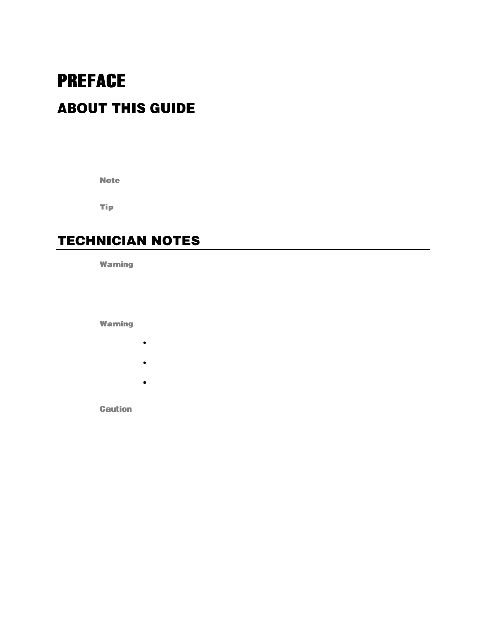 Preface, About this guide, Technician notes | OpenEye Gen6 X-Series User Manual | Page 14 / 123