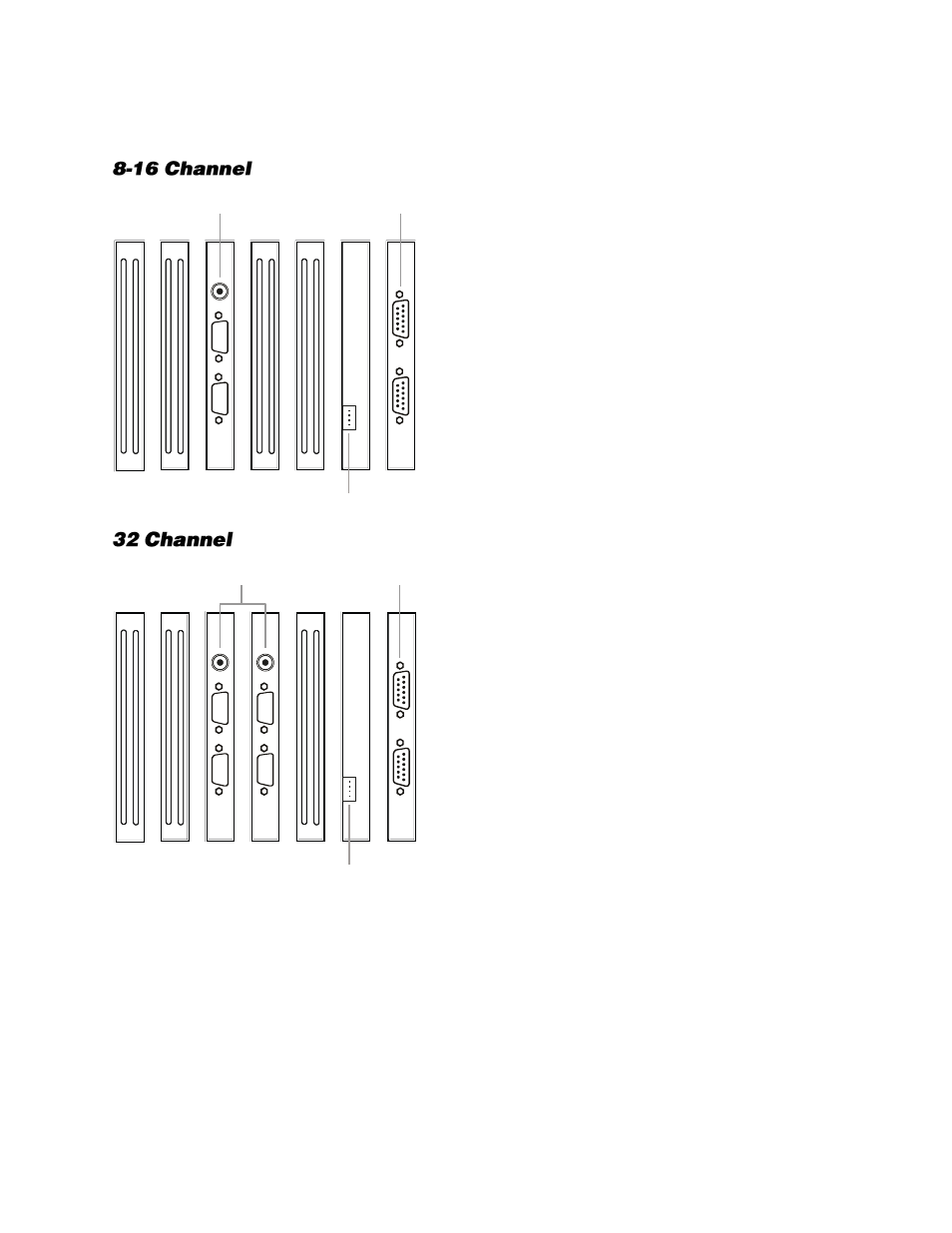 Pci slot configurations, 16 channel, 32 channel | OpenEye Gen6 X-Series User Manual | Page 20 / 123