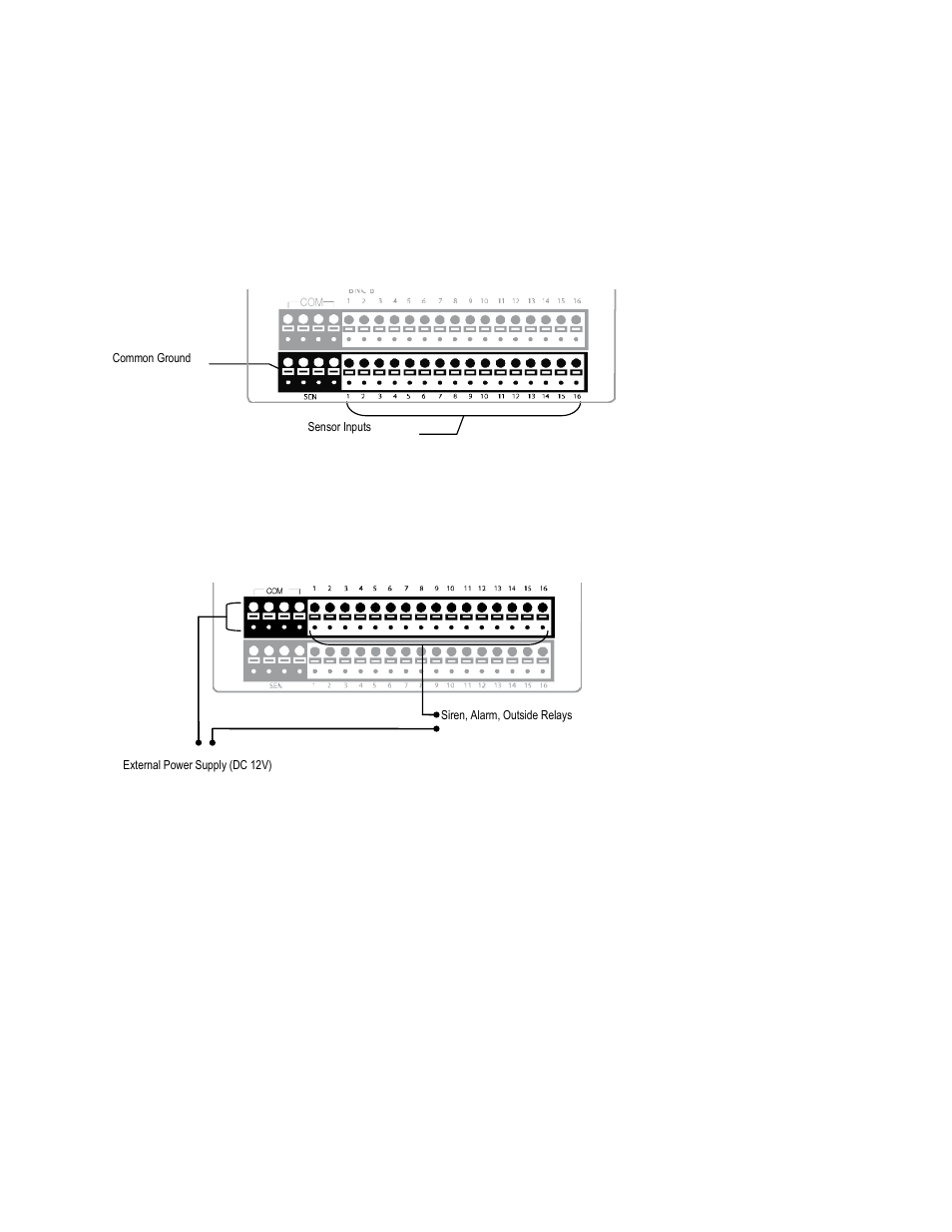 Connecting sensors, Connecting control outputs | OpenEye Gen6 X-Series User Manual | Page 25 / 123