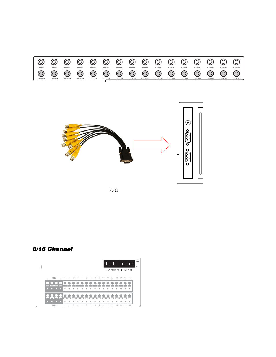 Looping outputs, Looping output termination, 8/16 channel | OpenEye Gen6 X-Series User Manual | Page 26 / 123