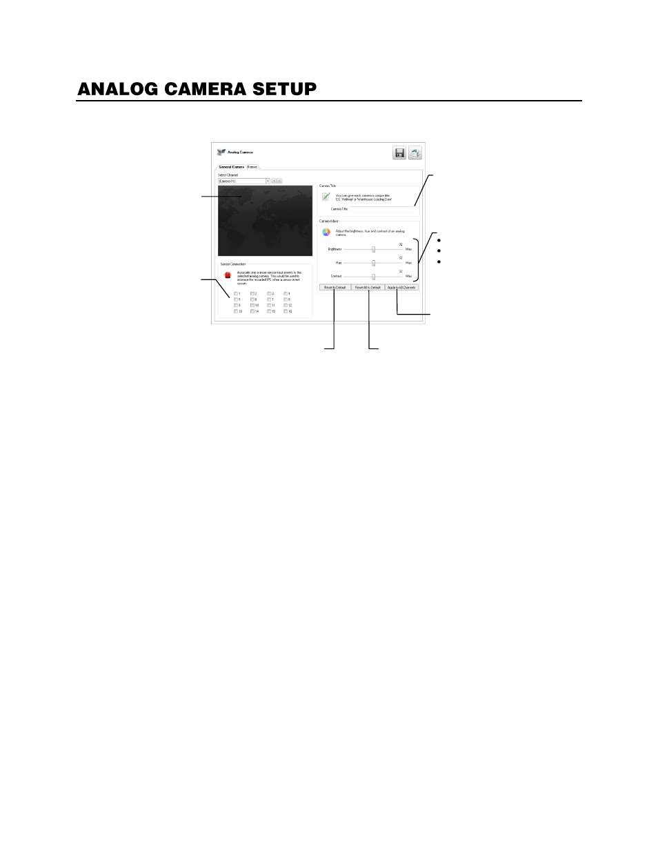 Analog camera setup, Set up new camera | OpenEye Gen6 X-Series User Manual | Page 41 / 123