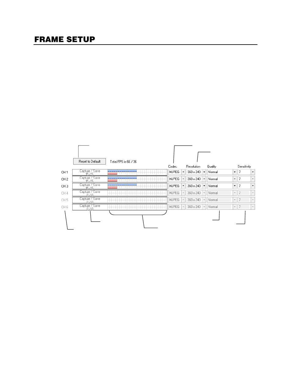 Frame setup, Standard models | OpenEye Gen6 X-Series User Manual | Page 42 / 123