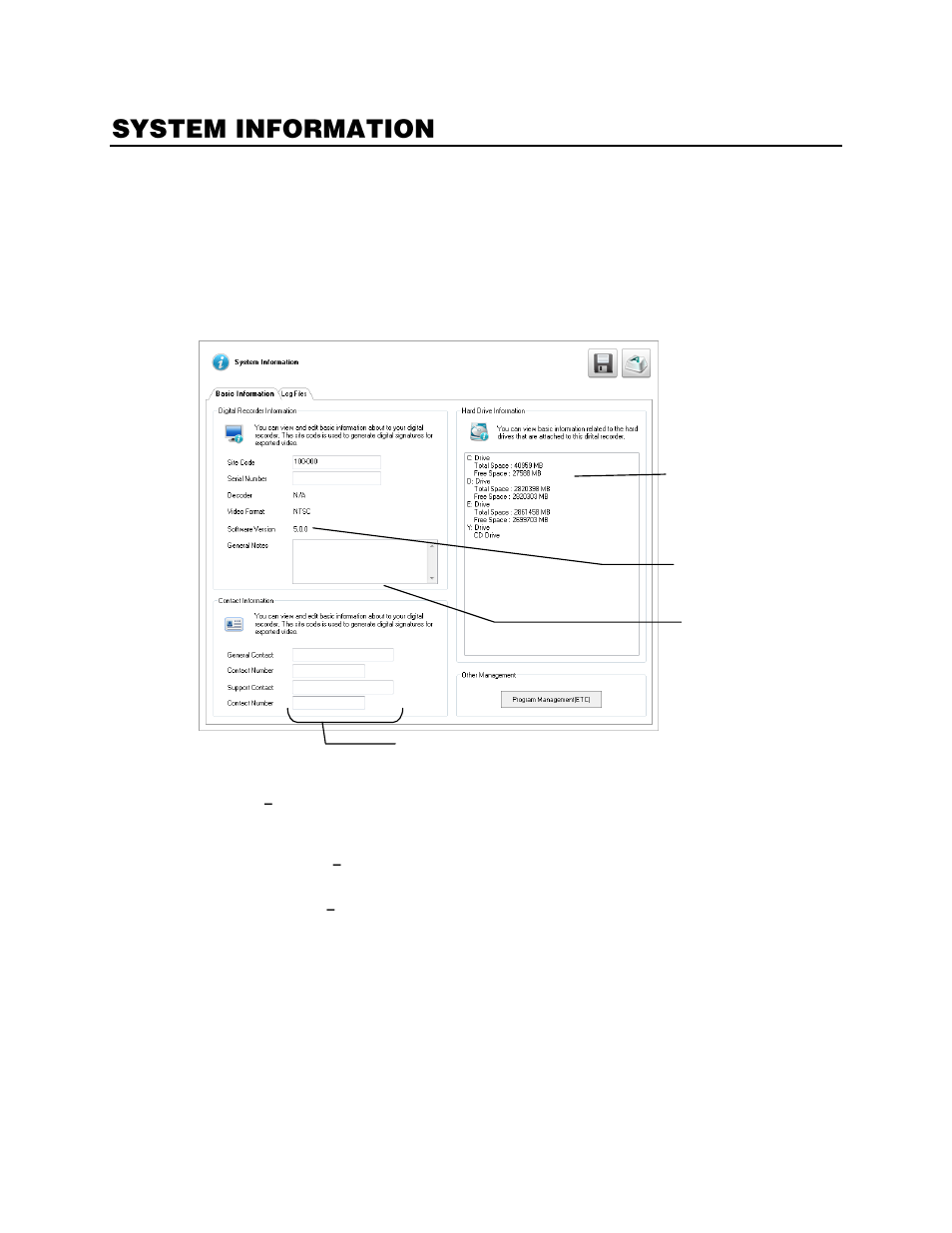 System information, Basic information | OpenEye Gen6 X-Series User Manual | Page 79 / 123