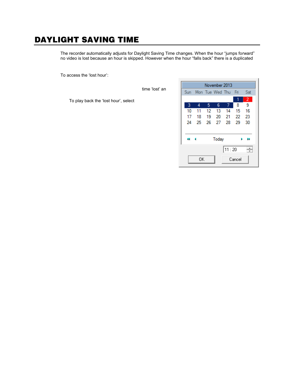 Daylight saving time | OpenEye Gen6 X-Series User Manual | Page 88 / 123
