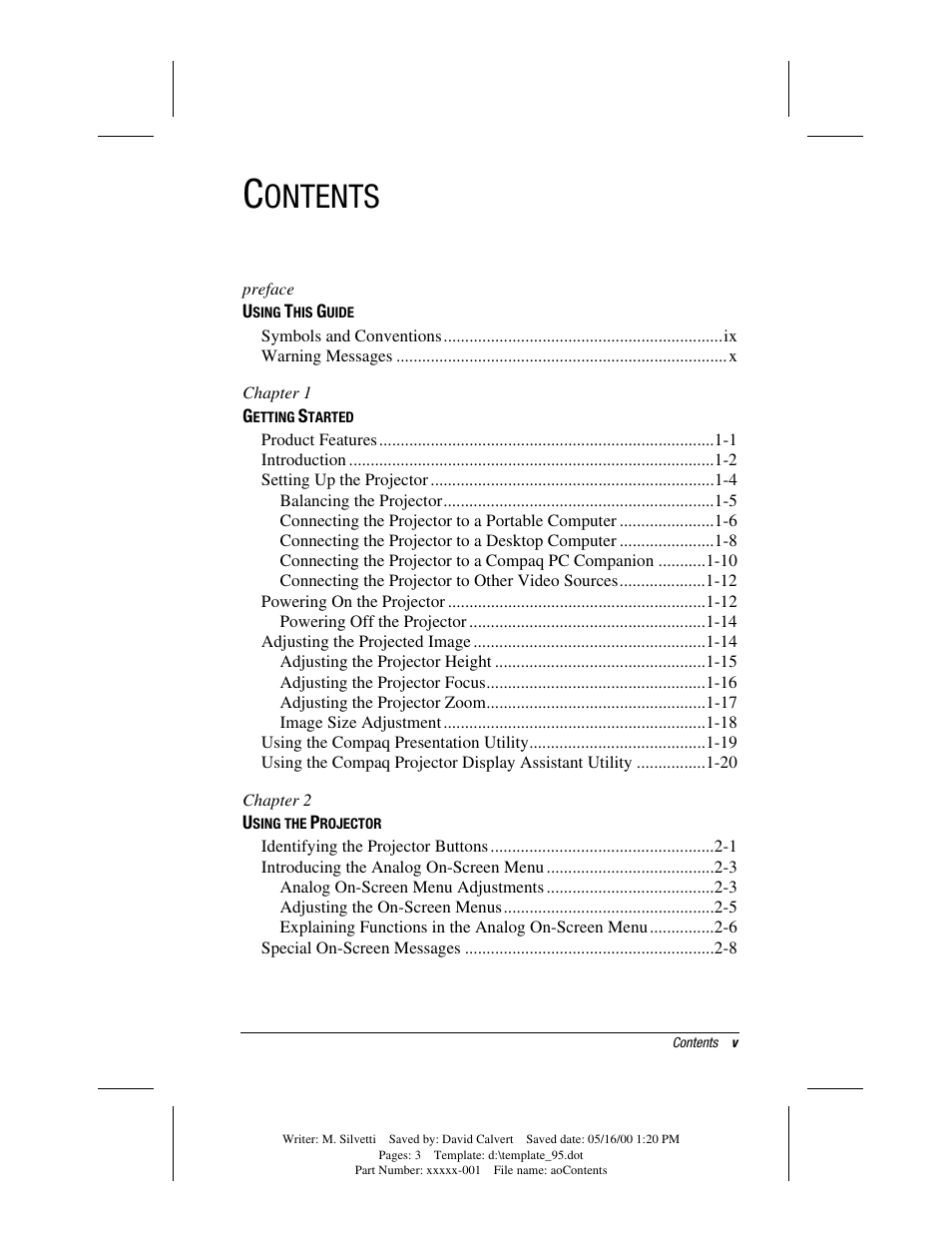 Compaq MP1800 User Manual | Page 2 / 68