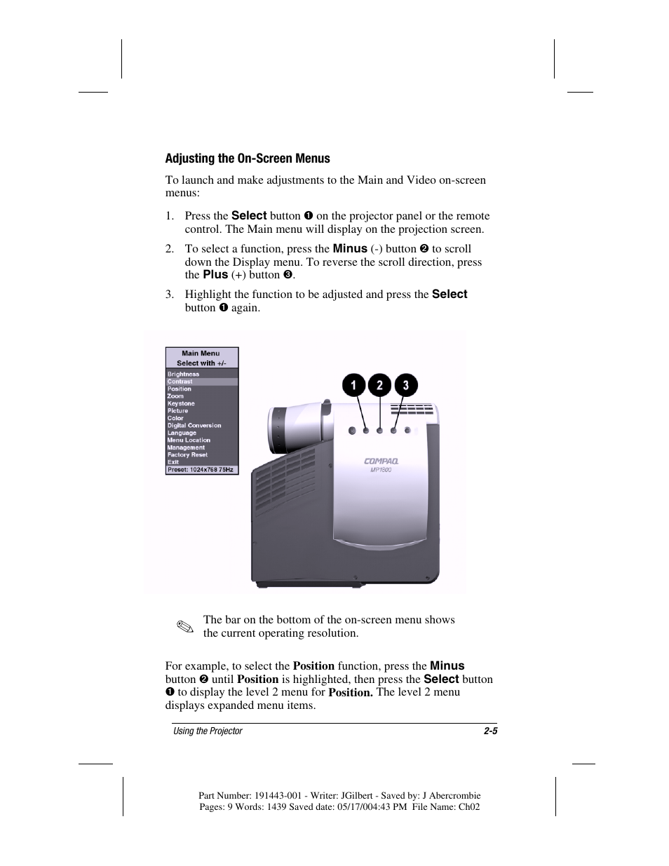 Compaq MP1800 User Manual | Page 29 / 68