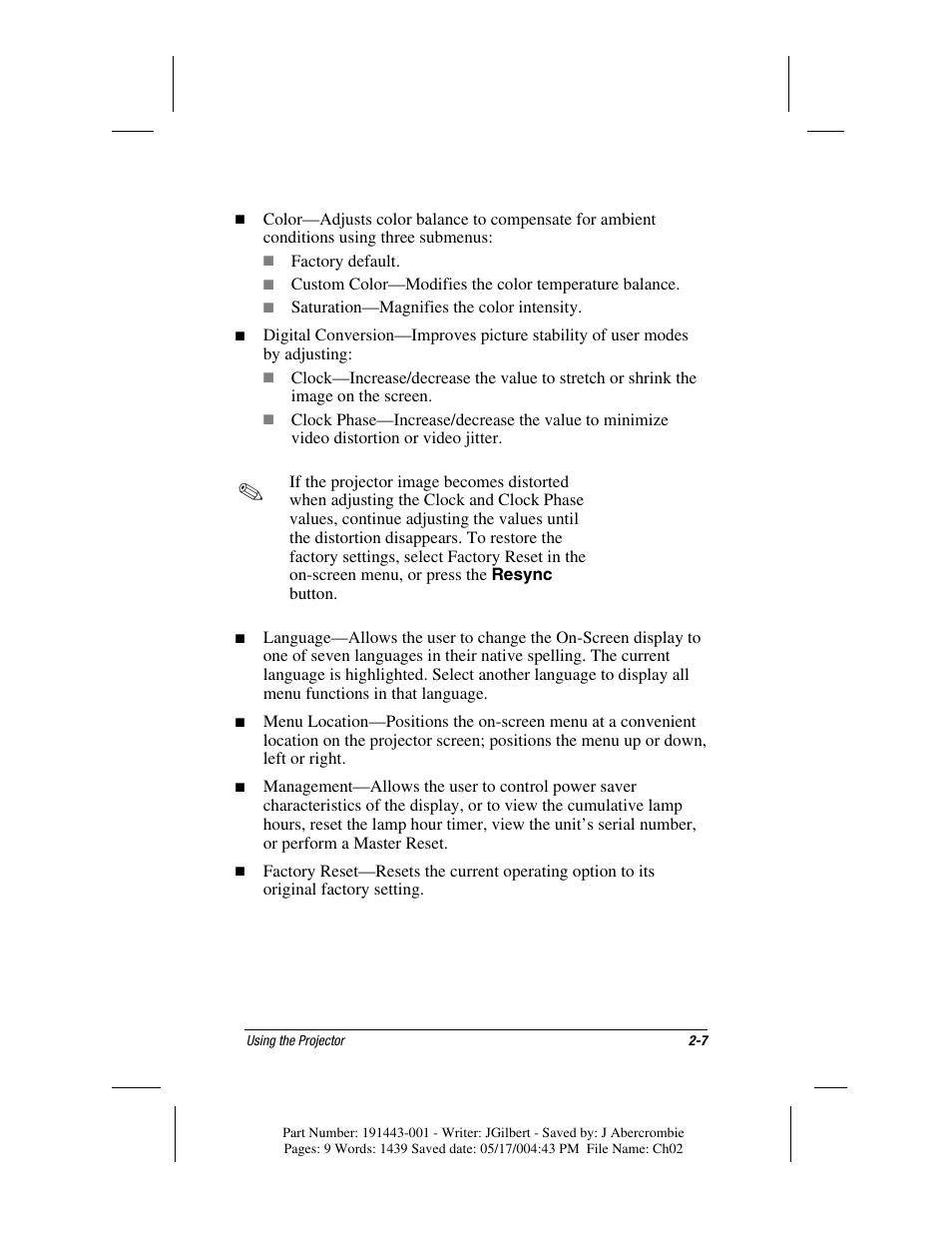 Compaq MP1800 User Manual | Page 31 / 68