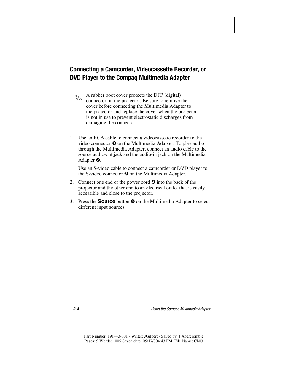 Compaq MP1800 User Manual | Page 37 / 68
