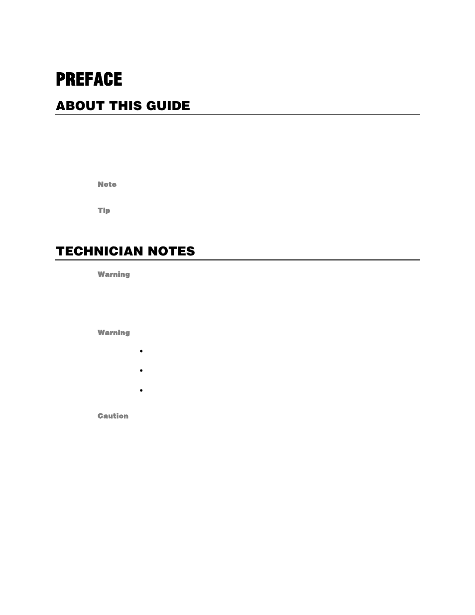 Preface, About this guide, Technician notes | OpenEye Gen6 X-Series Hardware Manual User Manual | Page 10 / 30