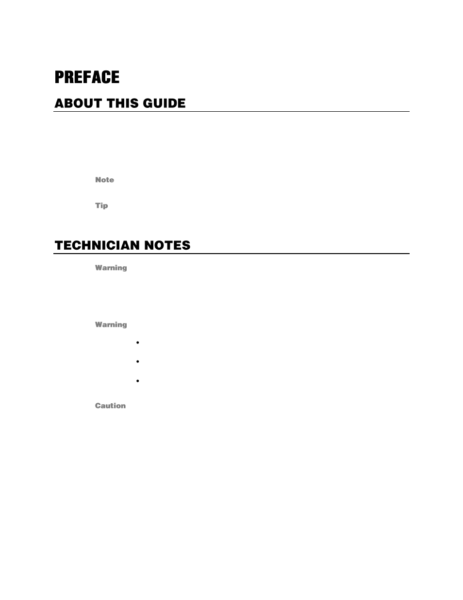 Preface, About this guide, Technician notes | OpenEye Gen6 N-Series User Manual | Page 13 / 112