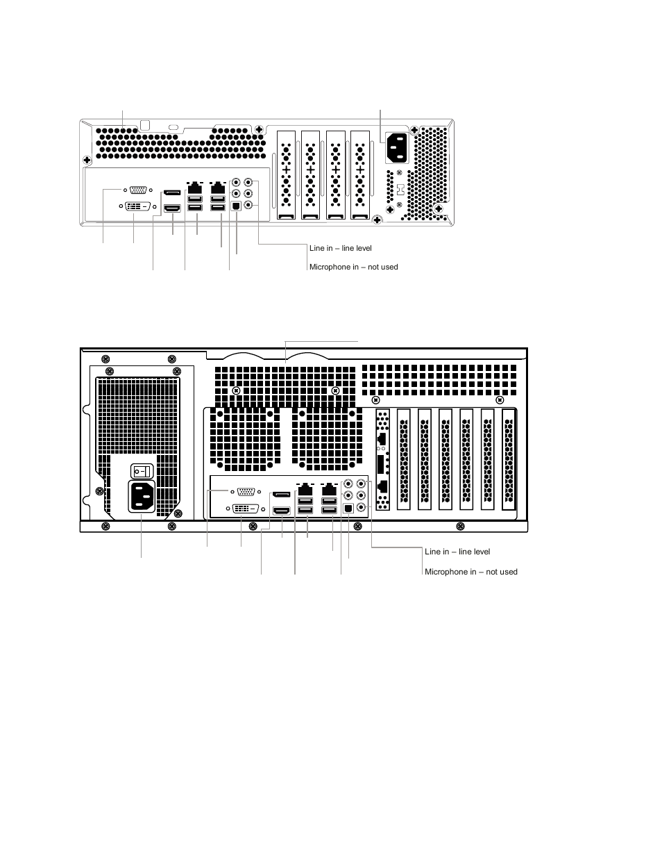 Nm rear panel, N4 rear panel | OpenEye Gen6 N-Series User Manual | Page 19 / 112