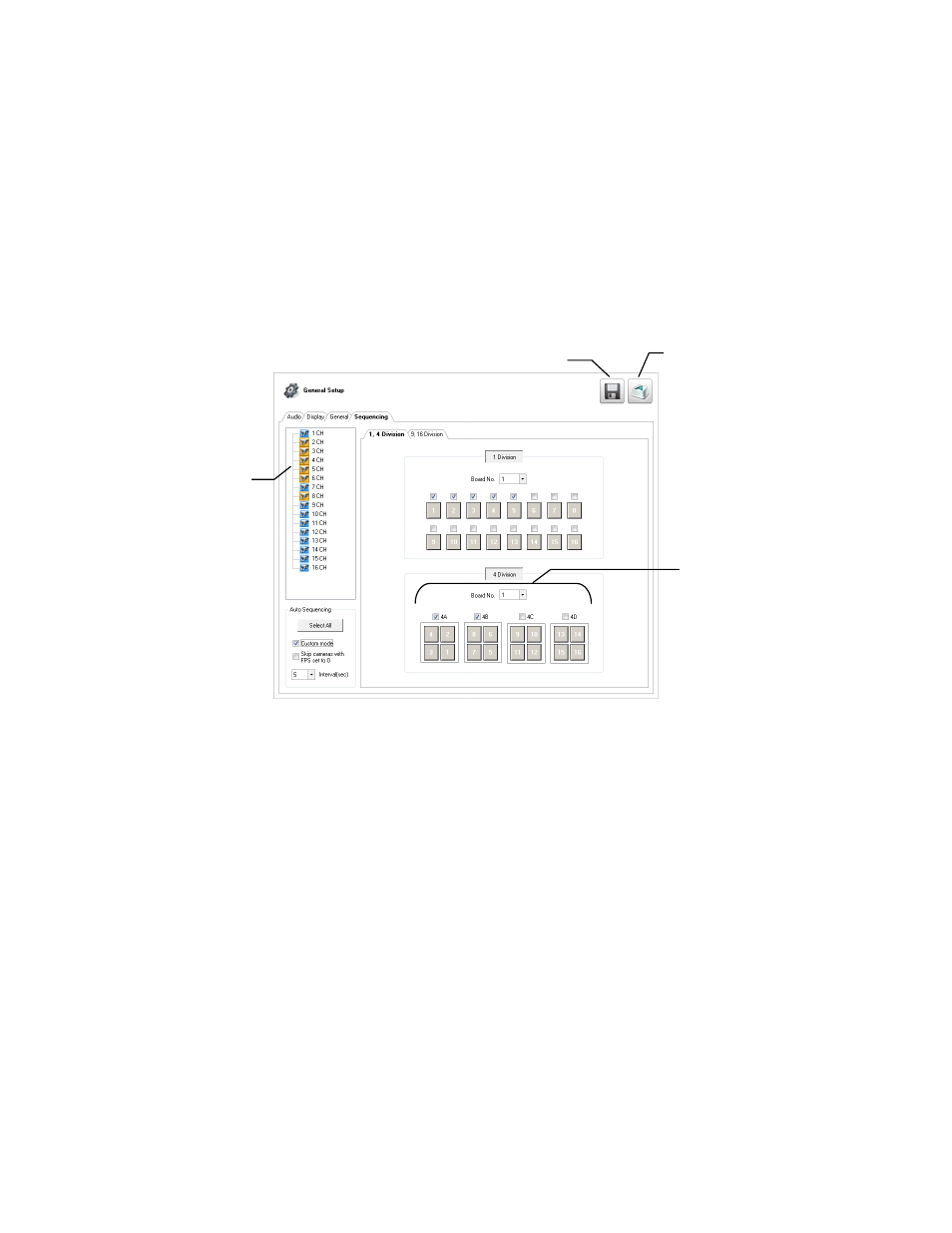 Custom live view divisions | OpenEye Gen6 N-Series User Manual | Page 33 / 112