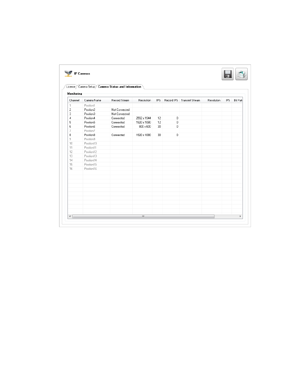 Camera status and information | OpenEye Gen6 N-Series User Manual | Page 38 / 112
