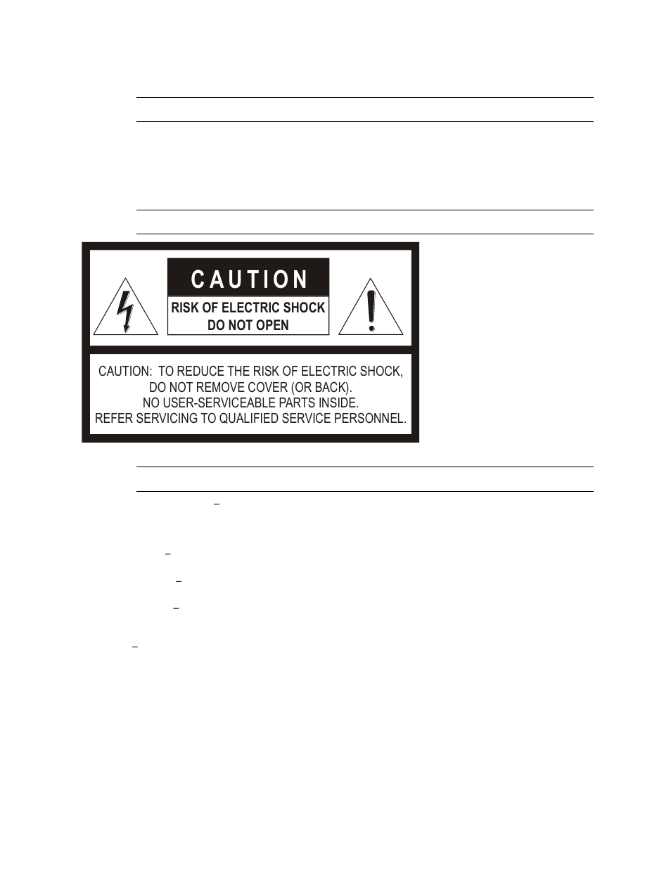 Risk of electric shock do not open | OpenEye Gen6 N-Series User Manual | Page 5 / 112