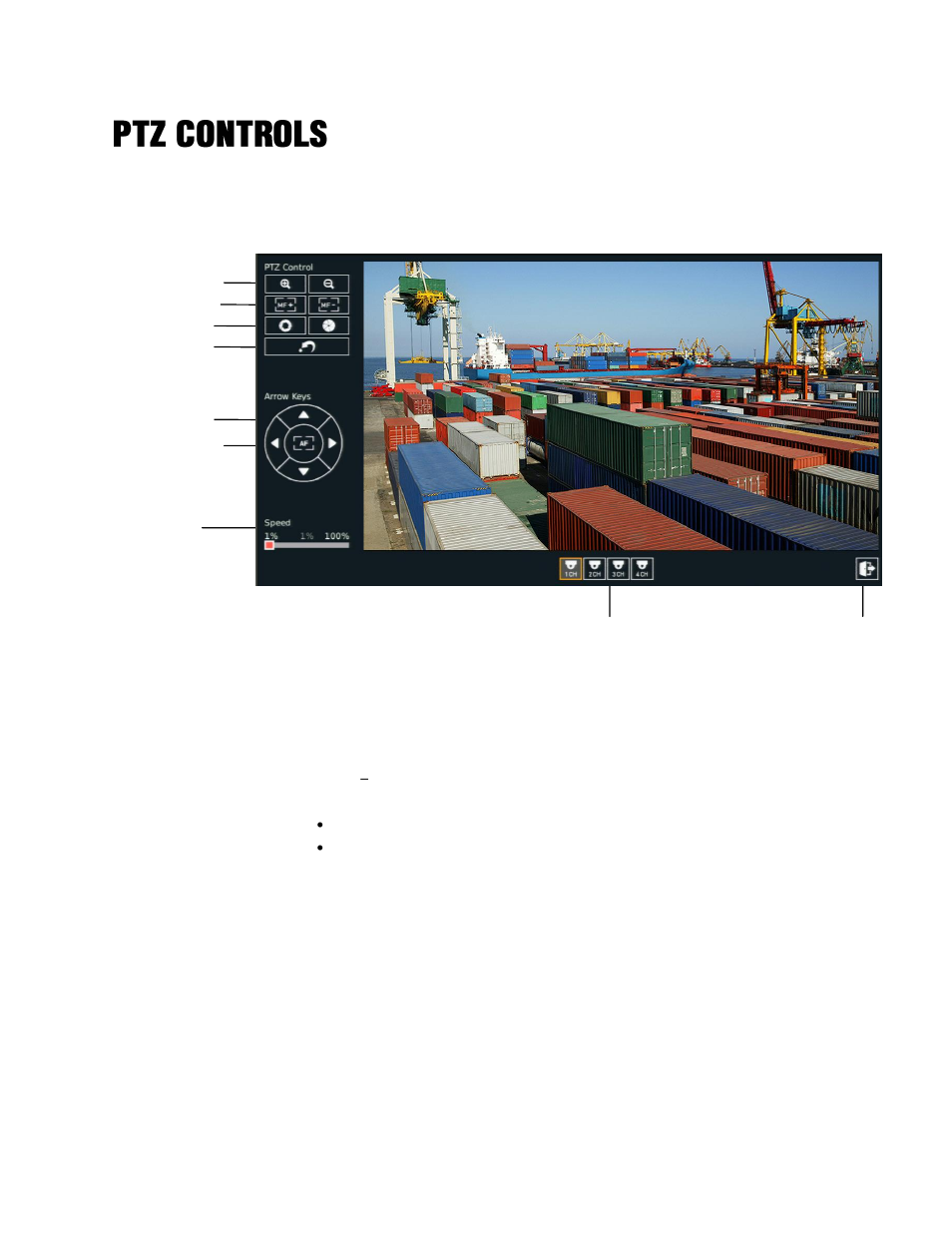 Ptz controls | OpenEye EasyNVR User Manual | Page 36 / 67