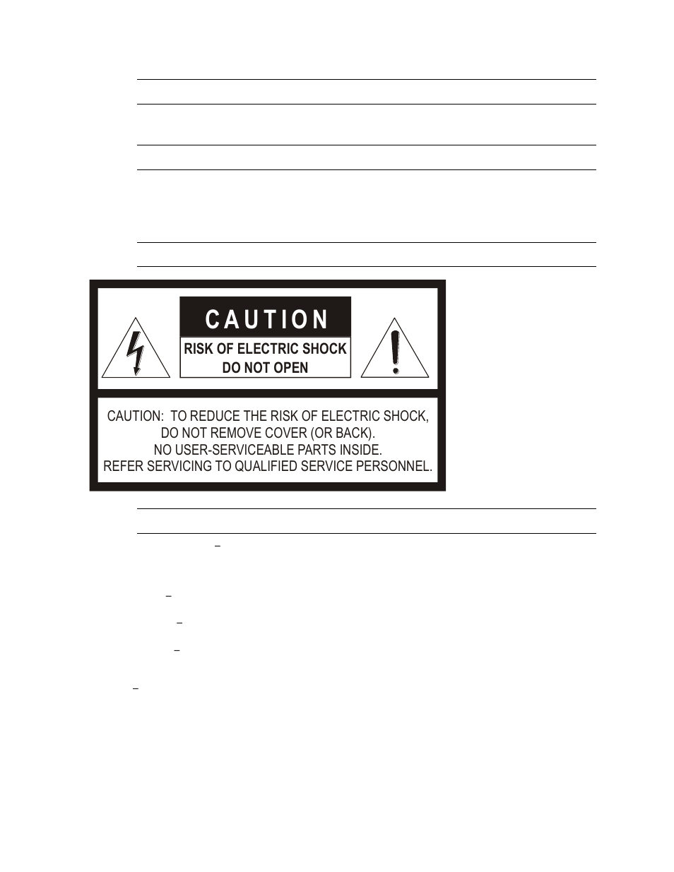 Risk of electric shock do not open | OpenEye EasyNVR User Manual | Page 5 / 67