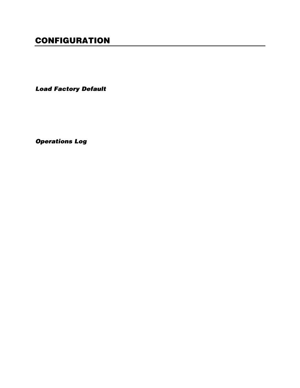 Configuration, General settings, Load factory default | Operations log, Export configuration, Import configuration | OpenEye EasyNVR User Manual | Page 55 / 67