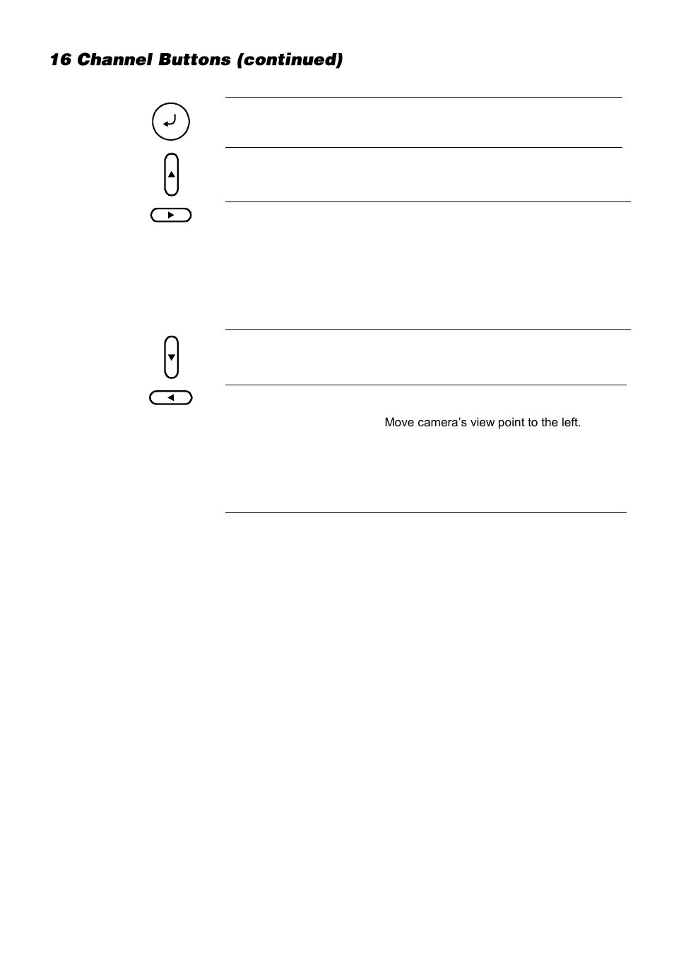 16 channel buttons (continued) | OpenEye E-Series Slim User Manual | Page 77 / 79