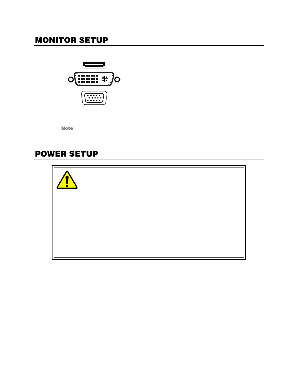 Monitor setup, Power setup | OpenEye Gen5 NVR User Manual | Page 22 / 95