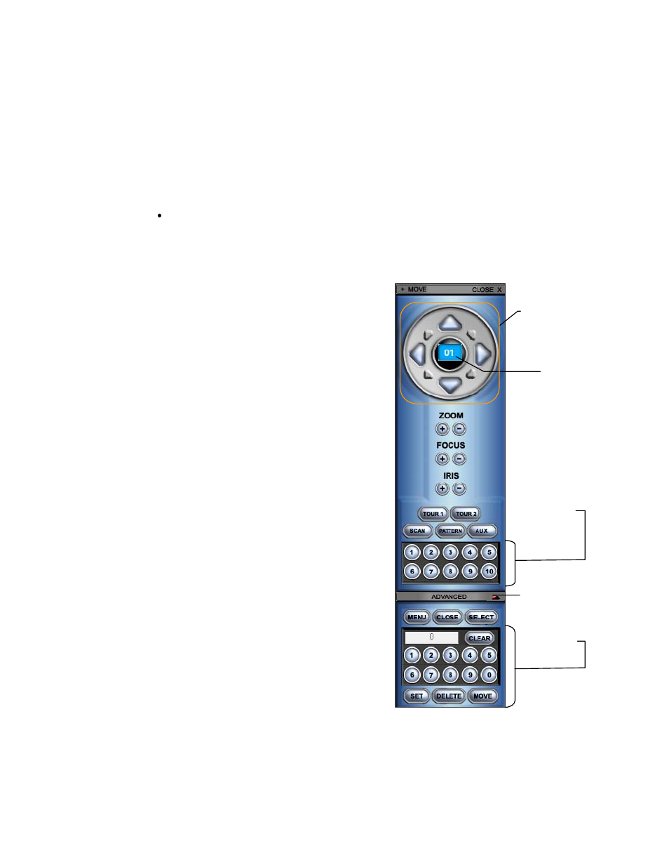 Controlling a ptz camera, Using the graphical ptz controller | OpenEye Gen5 NVR User Manual | Page 37 / 95