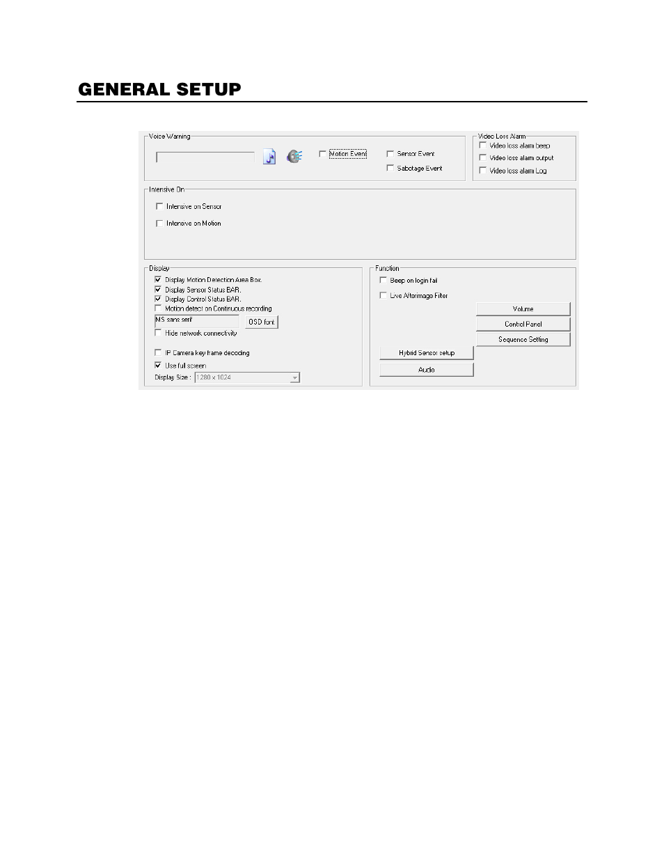 General setup | OpenEye Gen5 NVR User Manual | Page 44 / 95