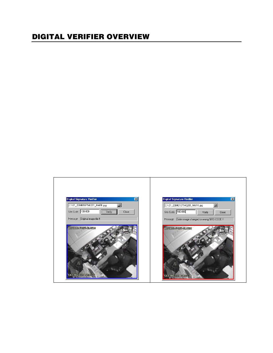 Digital verifier overview, Installing the digital verifier, Using the digital verifier | OpenEye Gen5 NVR User Manual | Page 92 / 95
