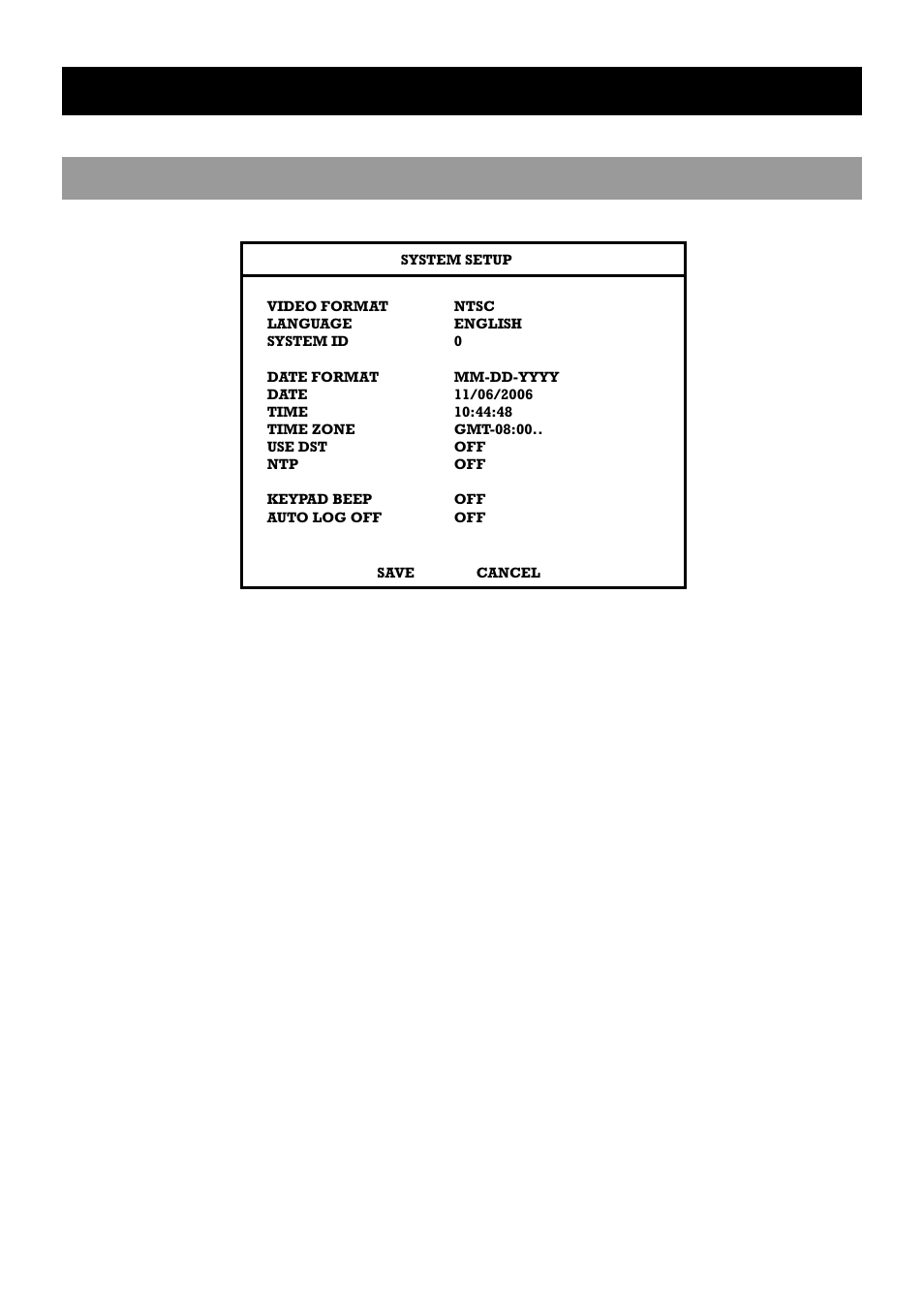 System, System setup | OpenEye OE2-E120 User Manual | Page 24 / 75