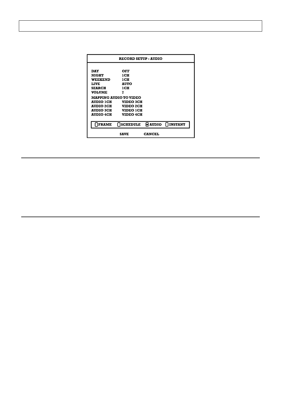 Audio setup, Enabling audio for recording and live video, Mapping audio to video | OpenEye OE2-E120 User Manual | Page 32 / 75